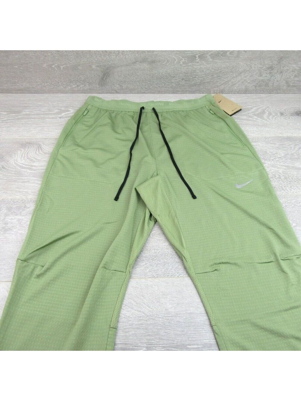Nike Phenom Knit Running Gym Pants Men's Size Large Green NEW - Picture 3 of 13